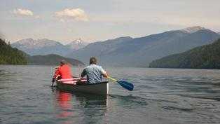 taking a Canoe rental on clearwater lake 